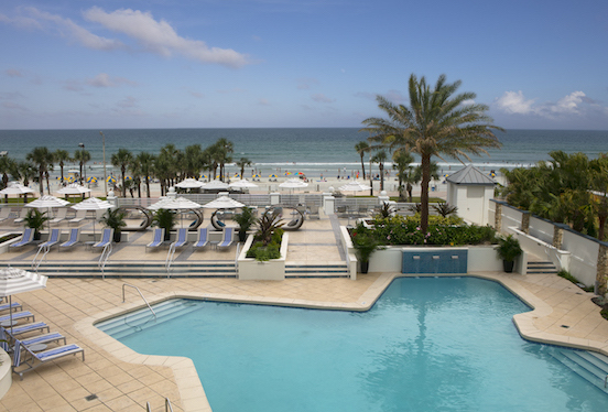 Pool view at Hilton Daytona Beach Oceanfront Resort