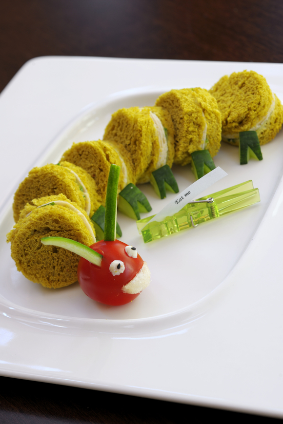 A tomato-headed millipede is just one of the creations on Mövenpick’s new Power Bites menu for kids.
