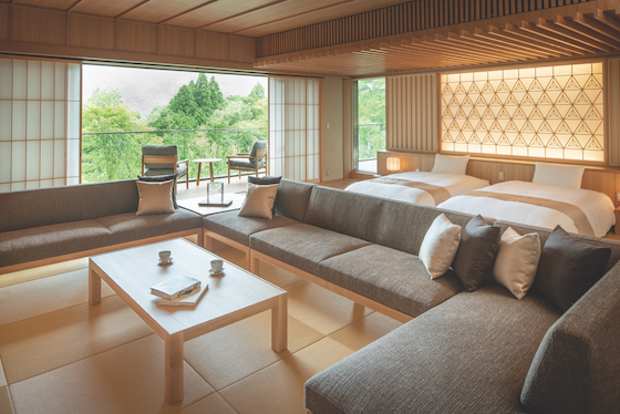 The recently opened Hoshino Resorts Kai Sengokuhara Suite in Japan's Hakone region