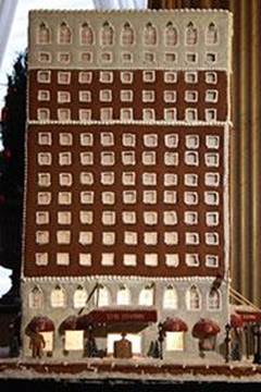 The GingerBrown is a gingerbread house replica of the Brown Hotel in Louisville, Kentucky.