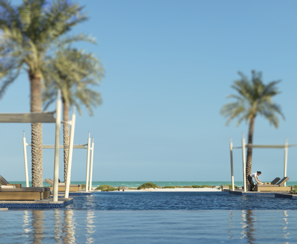 Park Hyatt Abu Dhabi Hotel and Villas is located on the beach on Saadiyat Island, less than a mile off the coast of Abu Dhabi.