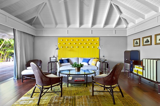 A bright yellow accent pops.