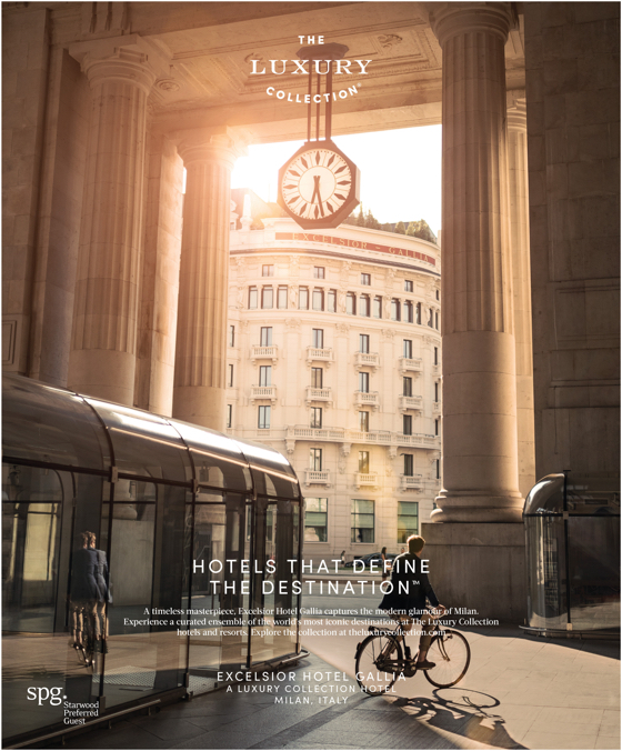 Excelsior Hotel Gallia shot through the historic Milano Centrale railway station for The Luxury Collection new ad campaign.