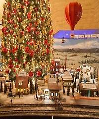 The Christmas train village and lighting ceremony is an annual charity project at the Hilton Shanghai.