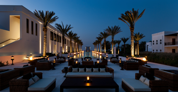 The 338-ft (103-m) Long Pool is the longest outdoor pool in Oman. Images used courtesy of The Chedi Muscat.