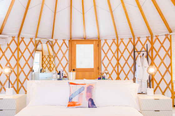 W-inspired yurt at the 2018 Coachella Valley Music And Arts Festival