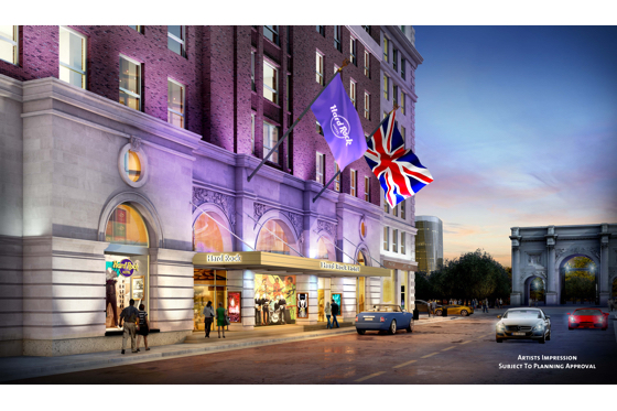 Rendering of the Hard Rock Hotel London