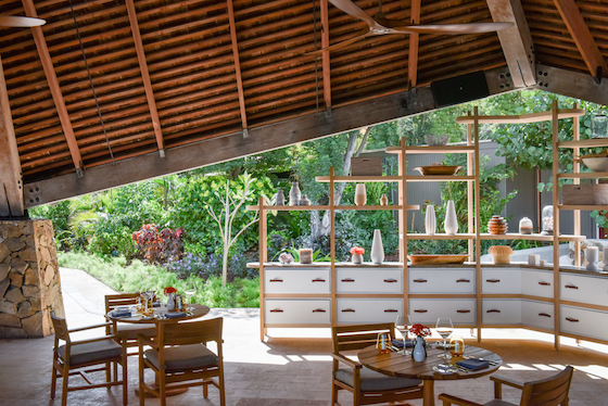 The Pavilion café at Rosewood Little Dix Bay in the British Virgin Islands