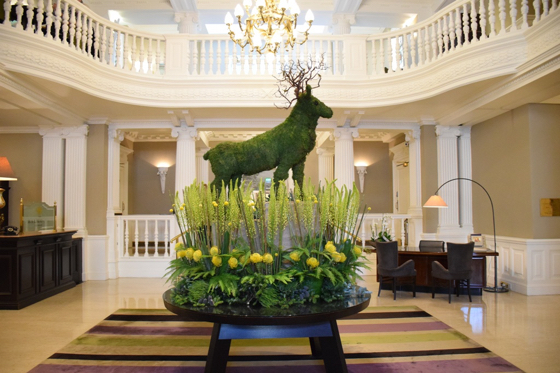 Themed floral arrangement at The Balmoral