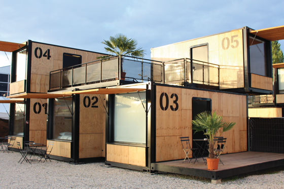 Accor partnered with Ora-Ïto to create Flying Nest — shipping containers repurposed as hotel rooms that can be relocated for temporary accommodation.