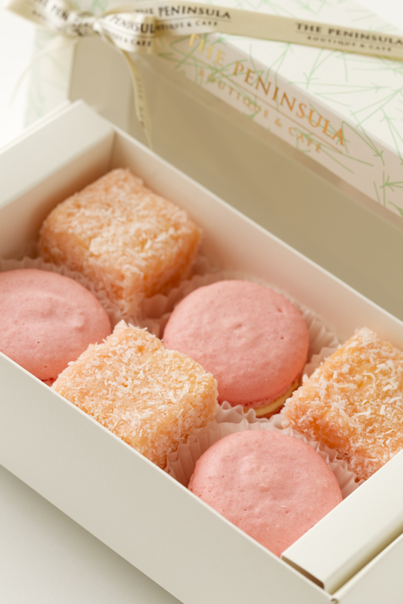 The Peninsula Tokyo will offer a tasting box with two kinds of pink sweets to sample. 