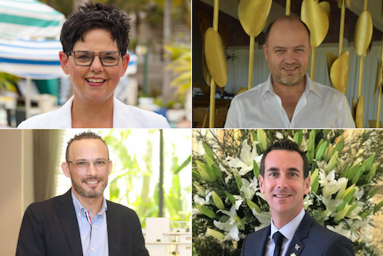 From left, clockwise: Amy Johnson, Juan Carlos Gonzalez, Drew Clarke and Manuel Ferriol