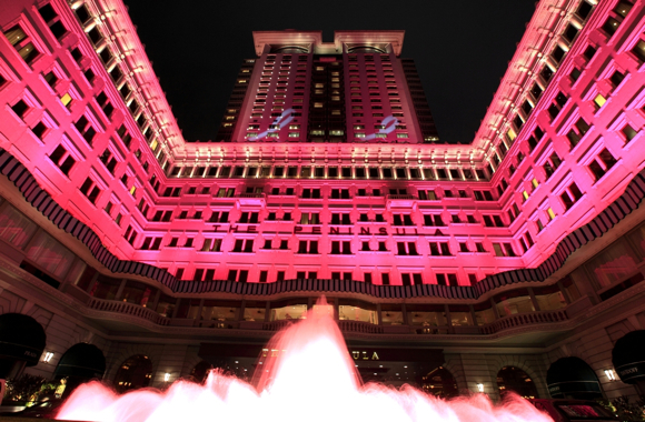 On the evening of September 27, the façade of The Peninsula Hong Kong will be bathed in pink light. Photos used courtesy of The Peninsula Hotels. 