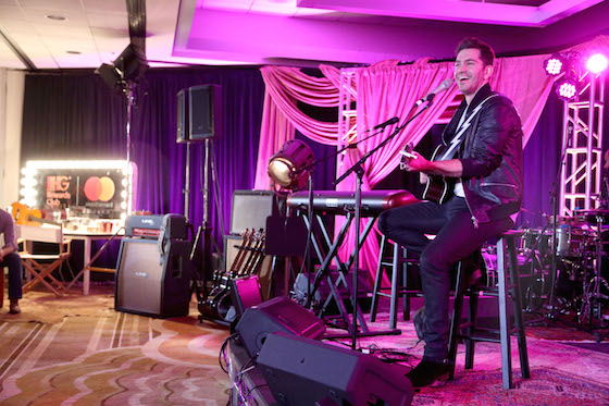 Pop star Andy Grammer entertains guests at a private concert at the Crowne Plaza Los Angeles International Airport in November.