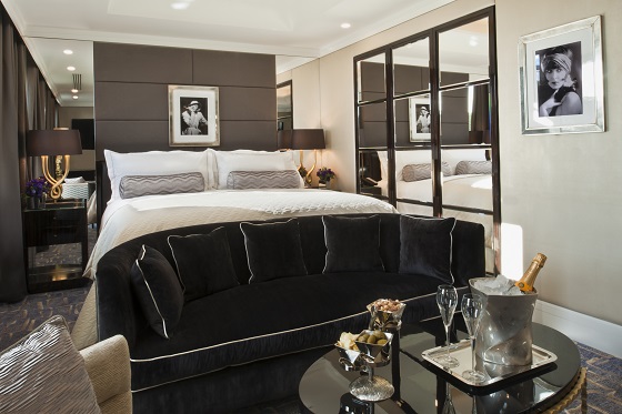 Black accents the Churchill Suite.