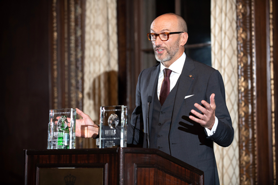 Leboeuf accepts his Independent Hotelier of the World award