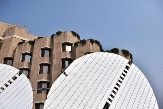 The ITC Maurya in New Delhi, India, uses an on-site paraboloid solar concentrator for steam and hot water.