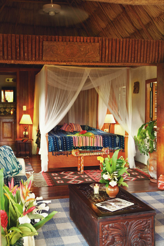 A guest room at the Blancaneaux Lodge. Photo used courtesy of Coppola Resorts.