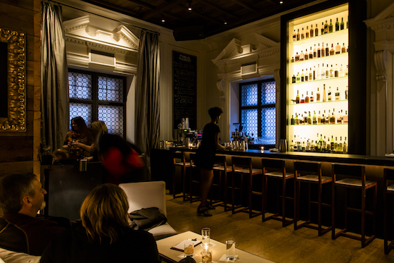 The Library bar at the Ambassador Chicago Hotel has a cocktail menu based on the space's previous, legendary bar, the Pump Room.