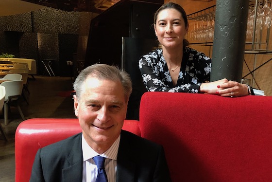 Simon Hirst and Janine Marshall at One Aldwych Hotel, London