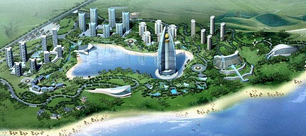A rendering of the proposed Planet Hollywood resort in Boao, China