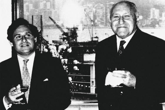 Sir Michael, left, and his father, Lord Lawrence Kadoorie