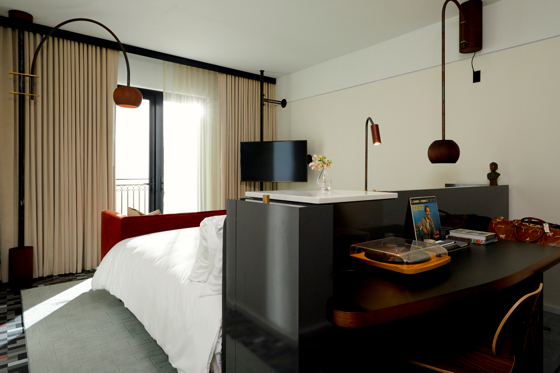 Guest room at the soon-to-open Hotel Haya in Tampa, Florida