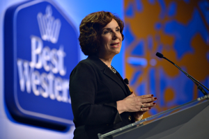 Dorothy Dowling speaks at the 2013 Best Western North American Convention.