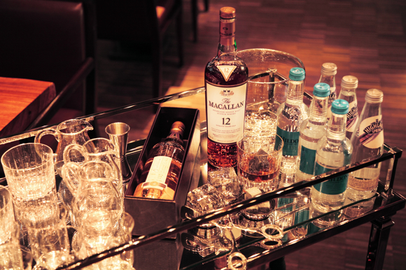 A trolley at Andaz Wall Street’s Wall & Water will carry a seasonal collection of whiskey and scotch varieties starting in April.