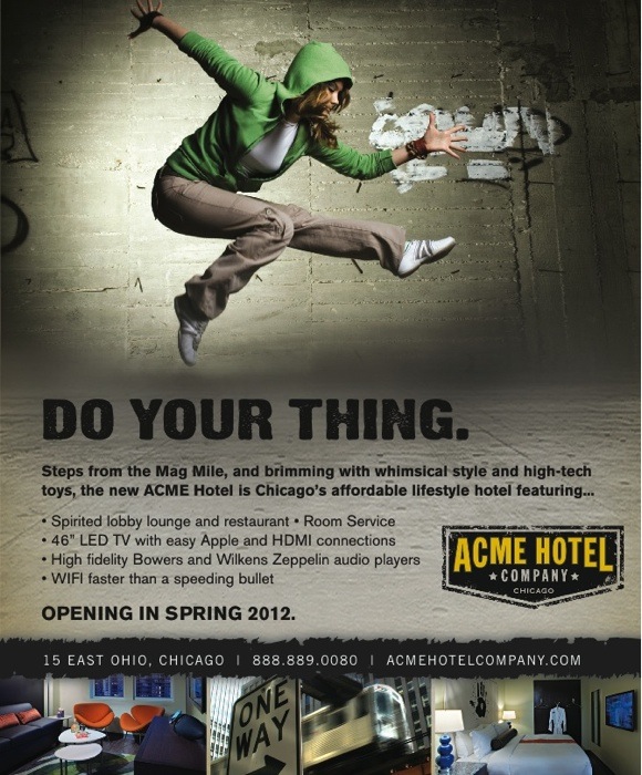 Ad material for the Acme Hotel Company, Chicago <br></br>