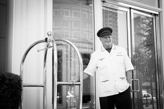 Doorman Dave Marr (photo by Tim Llewellyn)