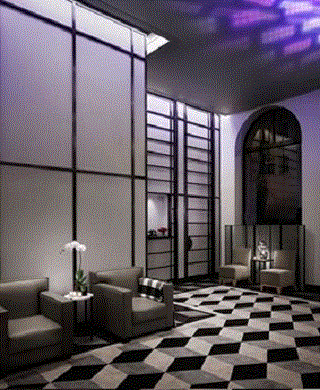 The lobby of Morgans Hotel, New York City