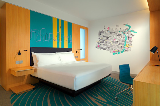 A guest room at the Aloft City Center Deira in Dubai; the brand is growing across the region.