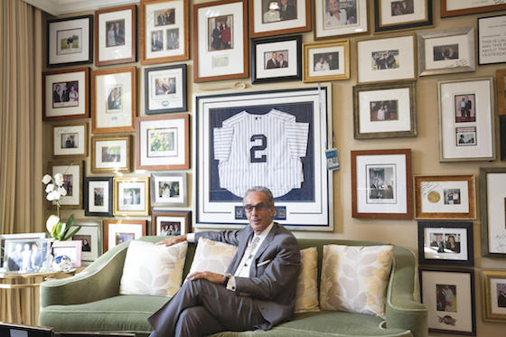 Ed Mady, surrounded by beloved Yankees swag