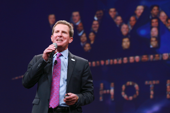 Wyndham Worldwide CEO Geoff Ballotti addressed more than 6,000 attendees at the hotel giant's annual global conference.