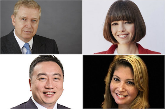 From left, clockwise: Peter Fiedler (Kempinski Hotels), Caroline Klein (Preferred Hotels & Resorts), Candice Cancino (AC Hotel Fort Lauderdale Beach) and Clarence Tan (Valor Hospitality Partners)