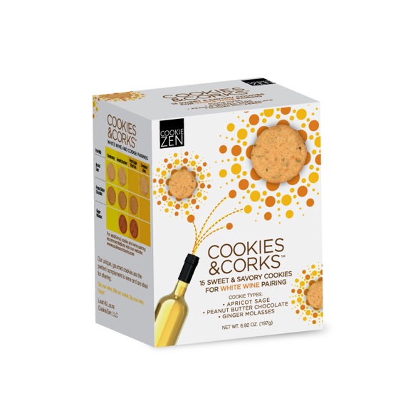 Apricot sage is among the cookie flavors crafted to pair well with white wines. Photo used courtesy of Cookies & Corks.