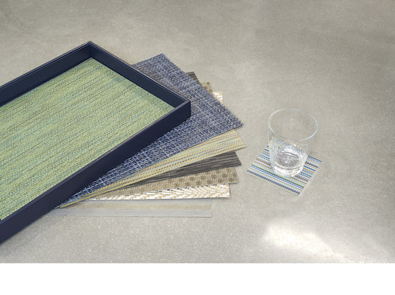 Add color and texture with the woven vinyl Metroweave Collection from room360° by FOH. 