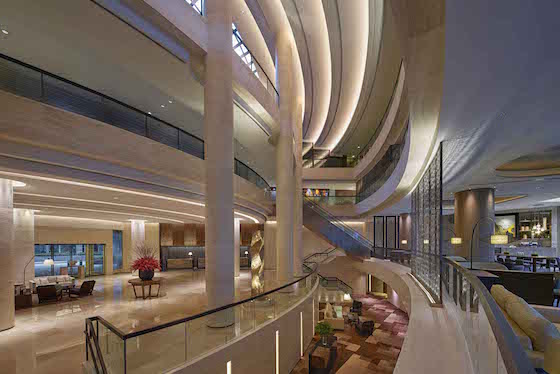 The lobby at New World Millennium Hong Kong Hotel