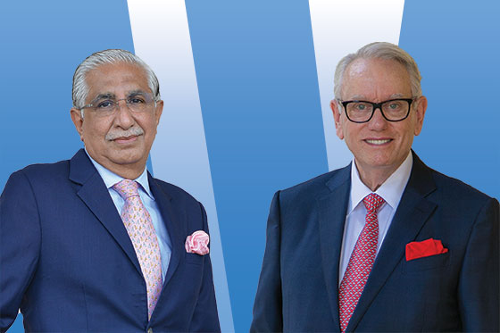 Hotelier of the World award winners Nakul Anand (l.) and Edward Staros