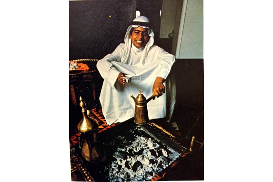 “Coffee service at new Abu Dhabi Inter-Continental Hotel,” reads the caption accompanying a photo of SWI’s story on the Middle East. 