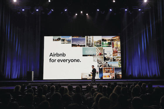 Airbnb co-founder Brian Chesky at an Airbnb event in February