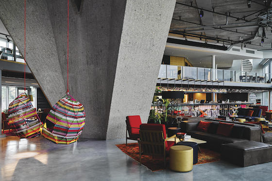 The Hub, a "living lobby" at the Sir Adam in Amsterdam