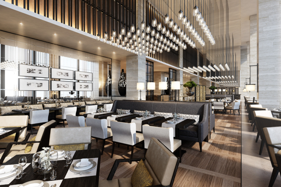 The hotel will offer five restaurants in addition to a banqueting and conference area.