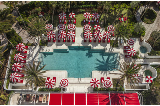 The pool at the Faena District in Miami Beach