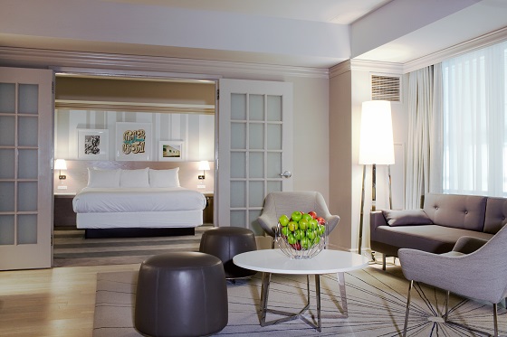 Graven Images' concept for the guestrooms features neutrals.