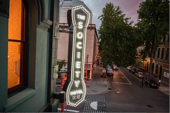 The Society Hotel is located in the historic Old Town/Chinatown district in Portland, Oregon.
