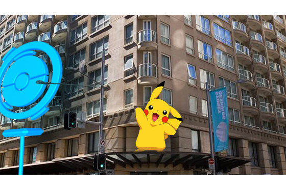 Pokemon character Pikachu at Mantra's hotel in Sydney