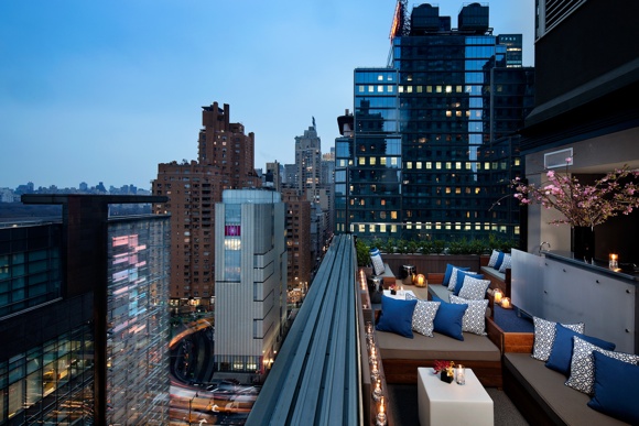 Sky high lounge, Above 6, at Thompson Hotel's Six Columbus, New York City