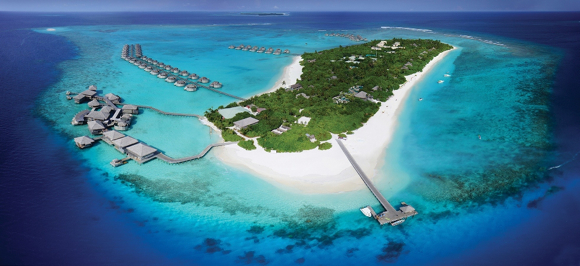 The Six Senses Laamu resort is set within Laamu Atoll to the south of the Maldives archipelago.